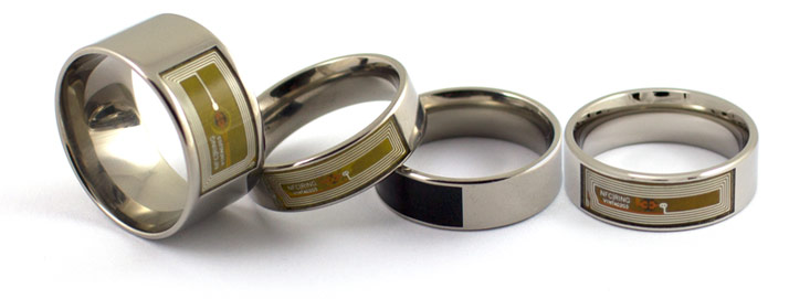 A set of four NFC Rings